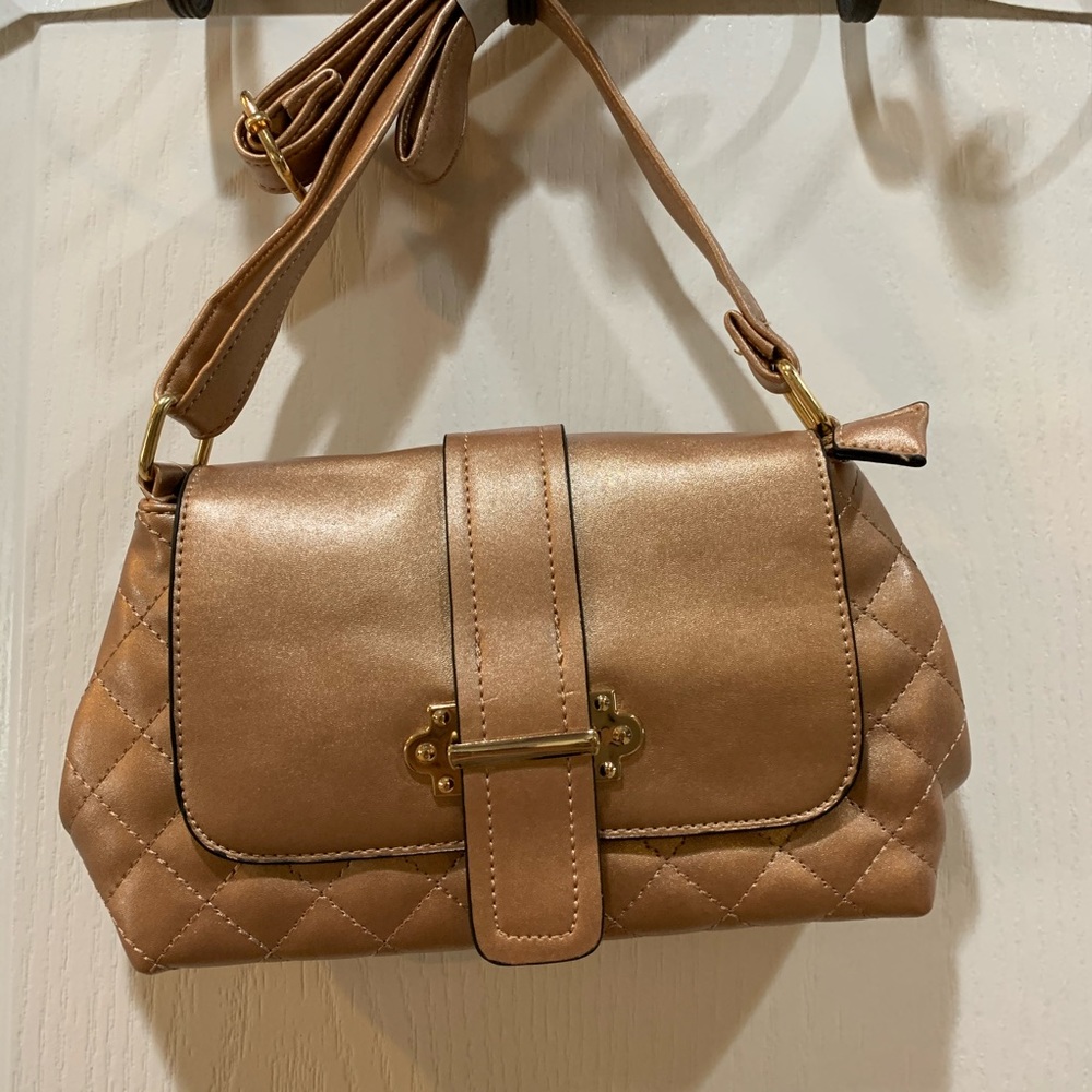 3/$25 Women’s crossbody bag in Rose Gold color
